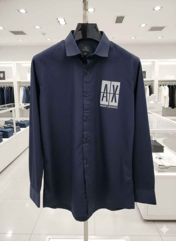 Armani Exchange Blue Premium Qualiy Cotton Shirt-1