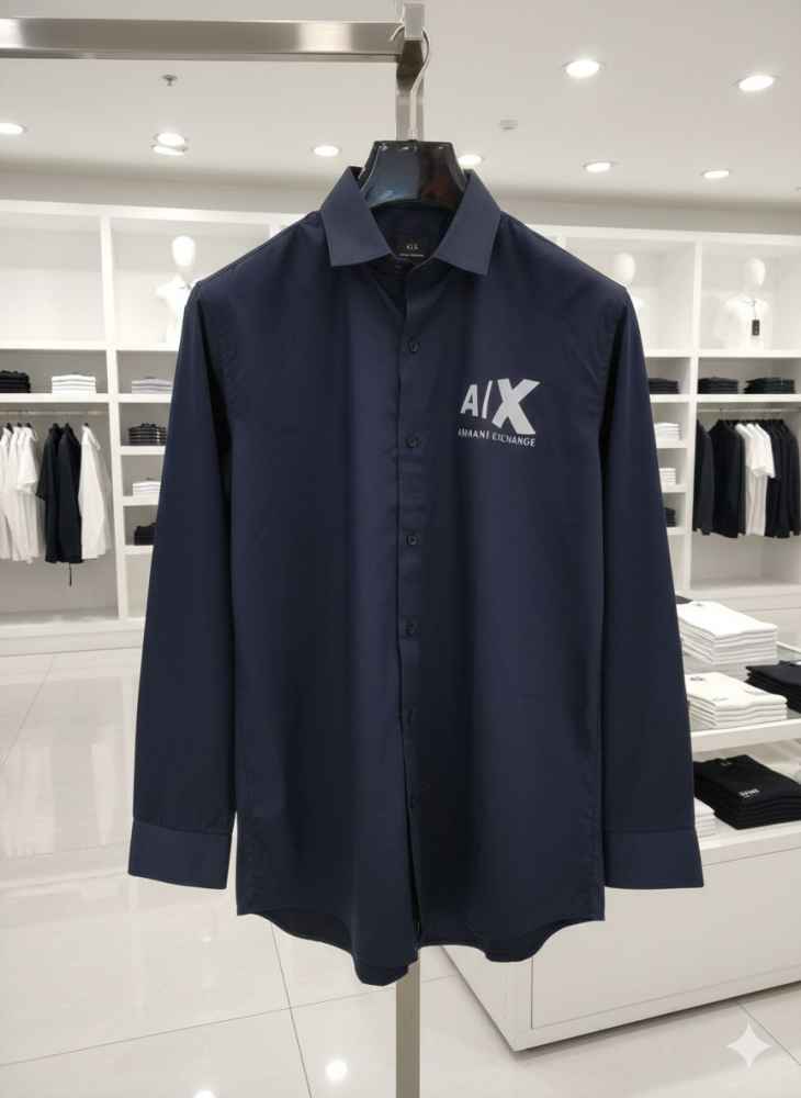 Armani Exchange Blue Premium Qualiy Cotton Shirt-1