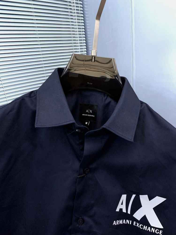 Armani Exchange Blue Premium Qualiy Cotton Shirt-3