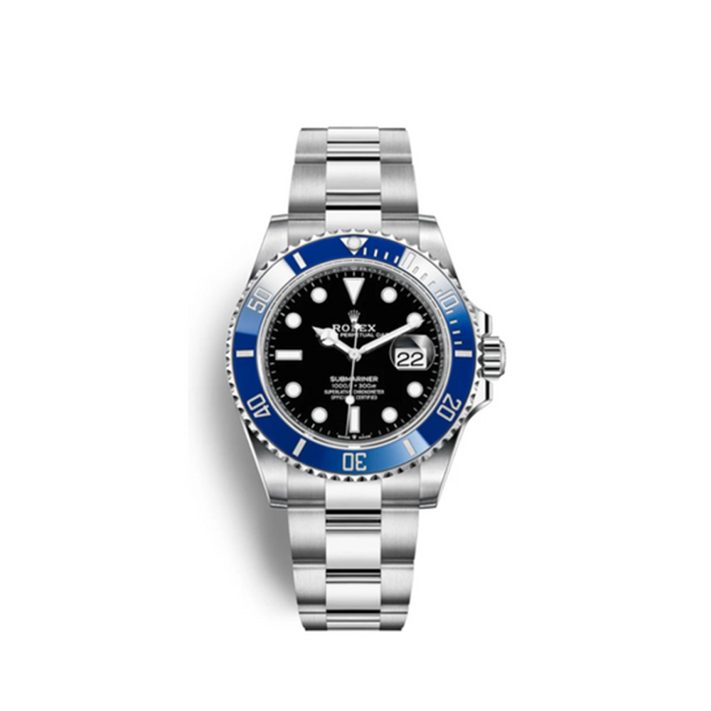 Rolex Submariner 18ct White Gold Black Dial Blue Bezel “Cookie Monster” Watch 126619LB-thumb-0
