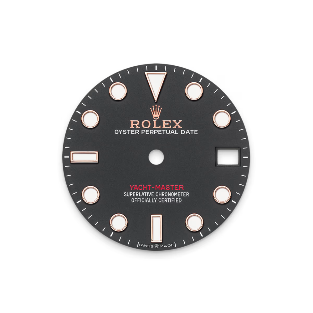 Rolex Yacht-Master Everose Gold with Oysterflex Bracelet Black Dial Watch 126655-thumb-3