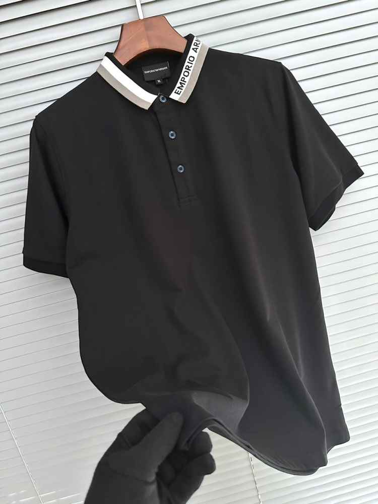 Emporio Armani Black Premium Quality Polo T-shirt-thumb-0
