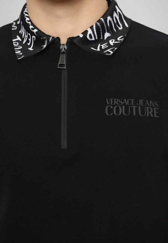 Versace Black Premium Quality Polo T-shirt-2