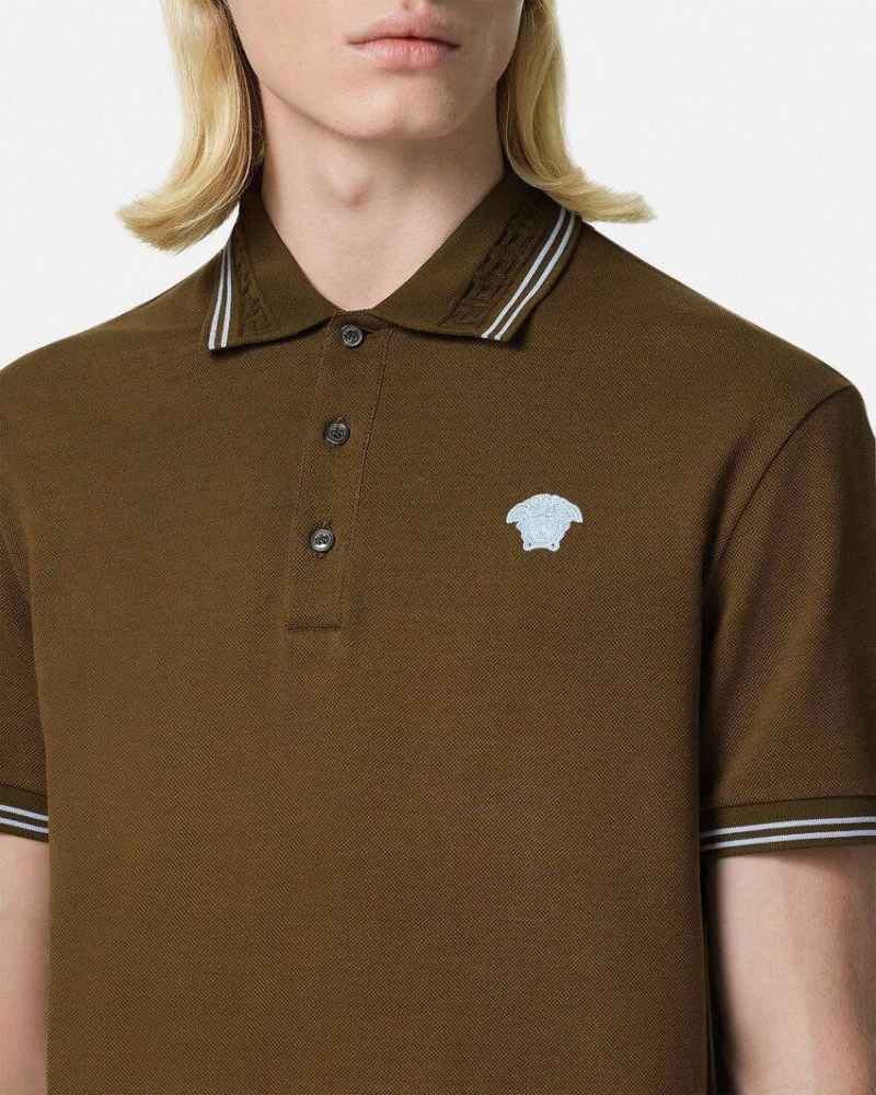 Versace Brown Premium Quality Polo T-shirt-thumb-0