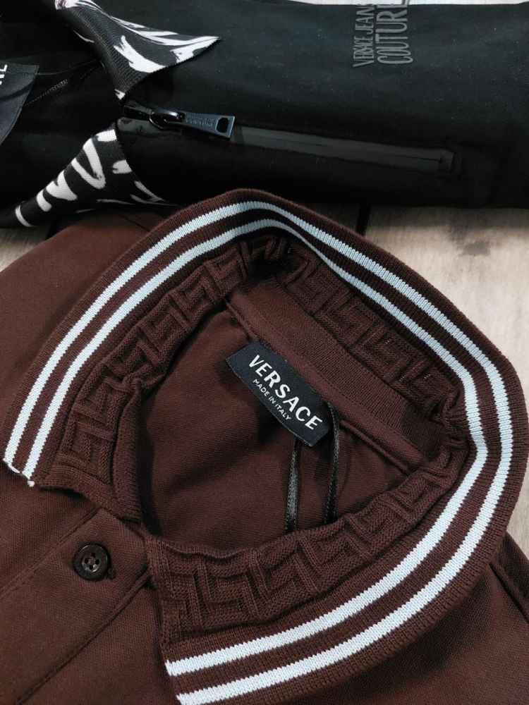 Versace Brown Premium Quality Polo T-shirt-thumb-1