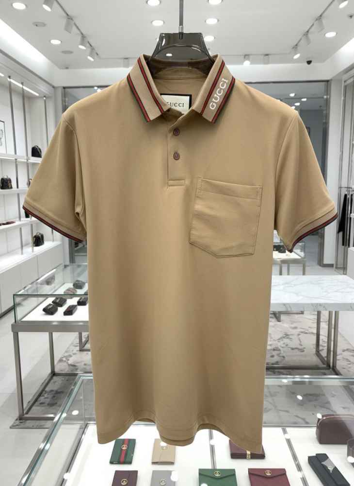 Gucci Beige Premium Quality Polo T-shirt-1