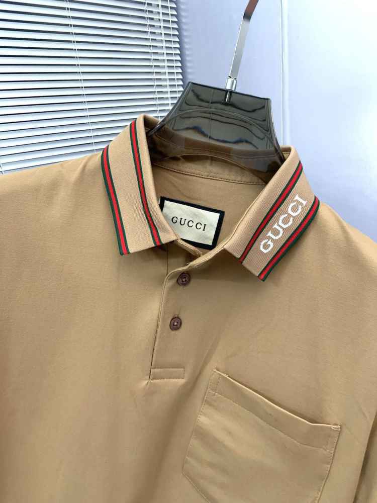 Gucci Beige Premium Quality Polo T-shirt-3