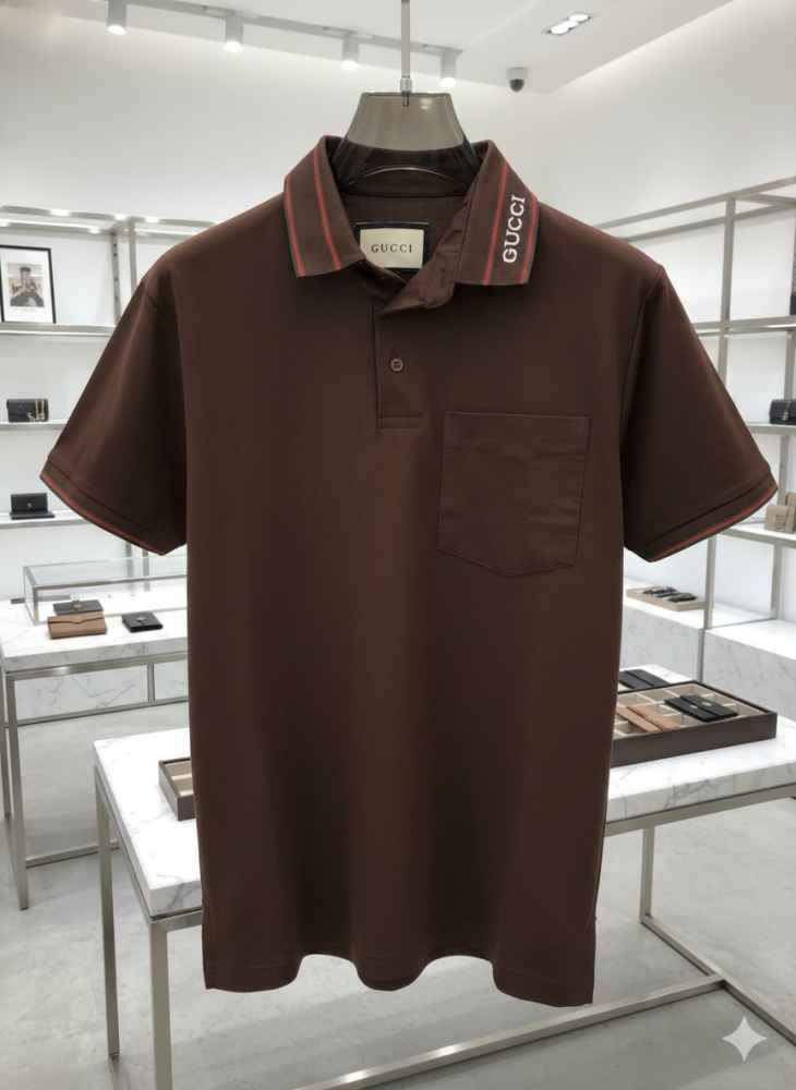Gucci Dark Brown Premium Quality Polo T-shirt-2