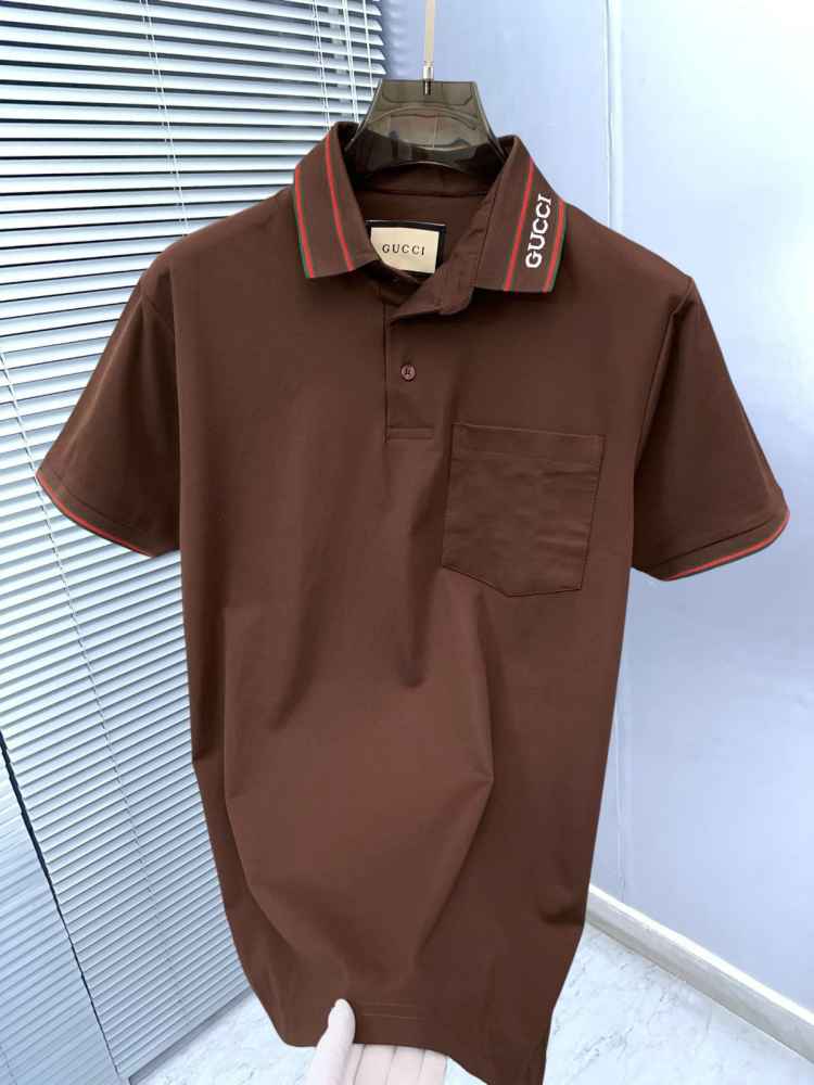 Gucci Dark Brown Premium Quality Polo T-shirt-1