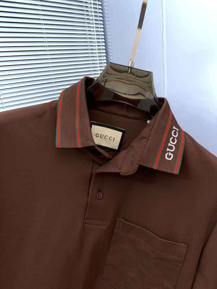 Gucci Dark Brown Premium Quality Polo T-shirt-3