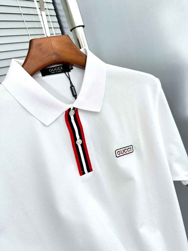 Gucci White Premium Quality Polo T-shirt-1