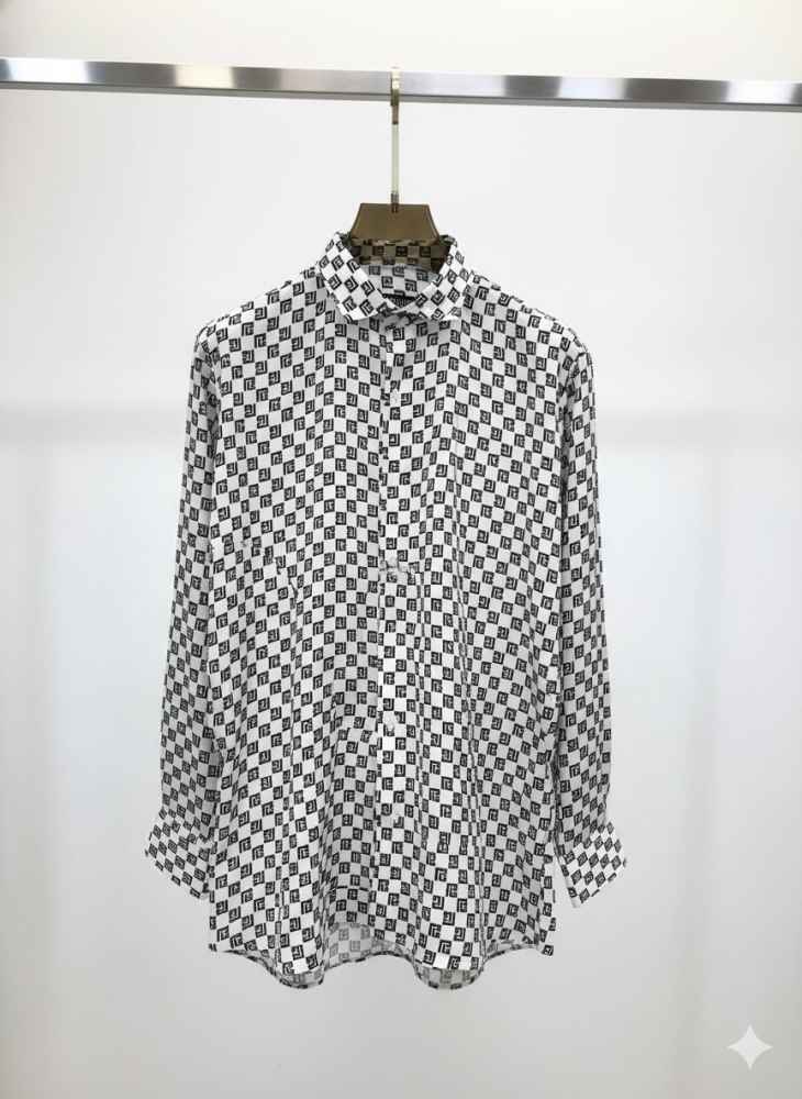 Balmain Embroidered White Premium Cotton Shirt-thumb-0