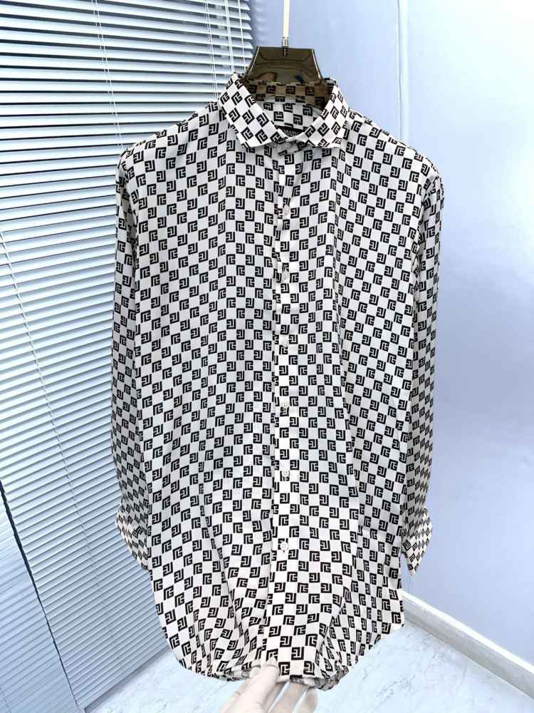 Balmain Embroidered White Premium Cotton Shirt-thumb-1