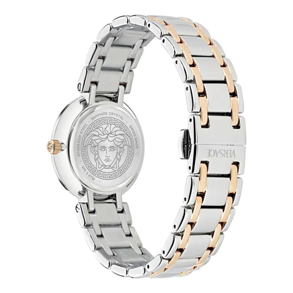 Versace Analogue 'Antlia' Silver Dial Women's Watch VE0P00525-2
