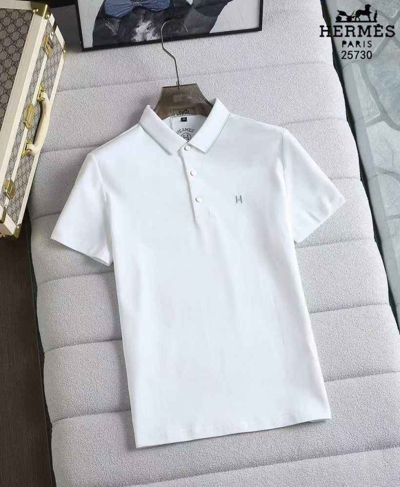 Hermes White Premium Quality T-shirt-3