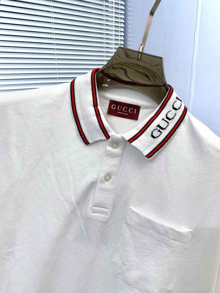 Gucci White Premium Quality Polo T-shirt-5