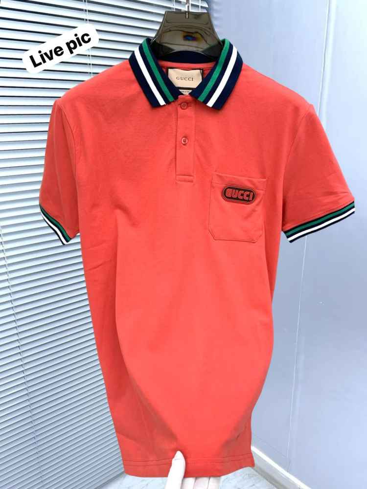 Gucci Red Premium Quality Polo T-shirt-thumb-1
