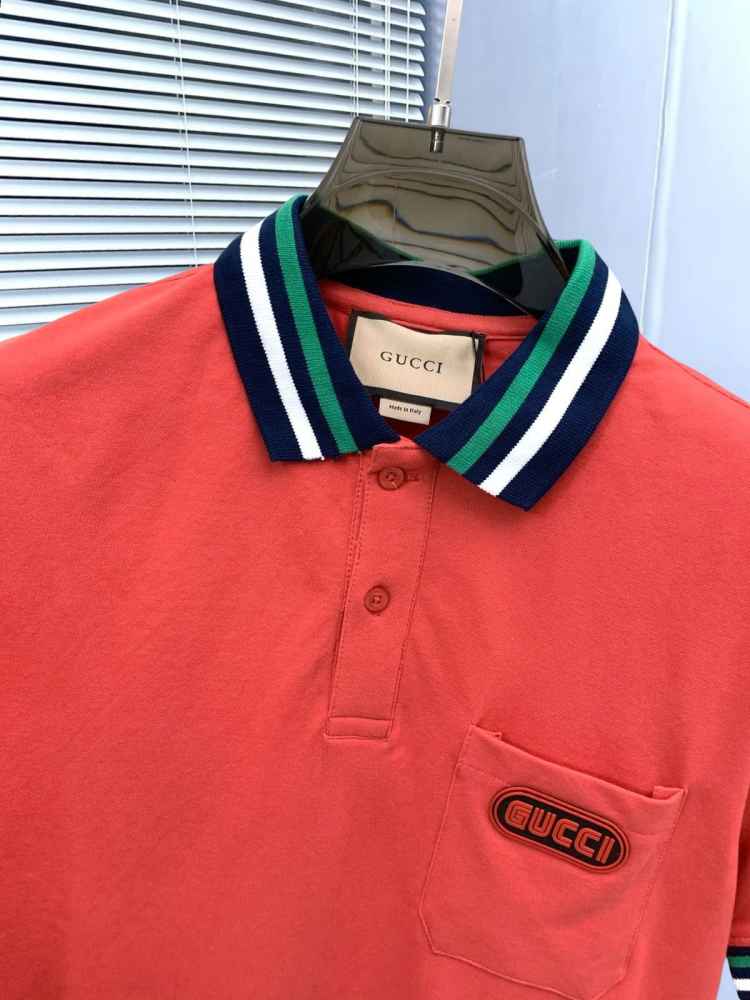 Gucci Red Premium Quality Polo T-shirt-thumb-2