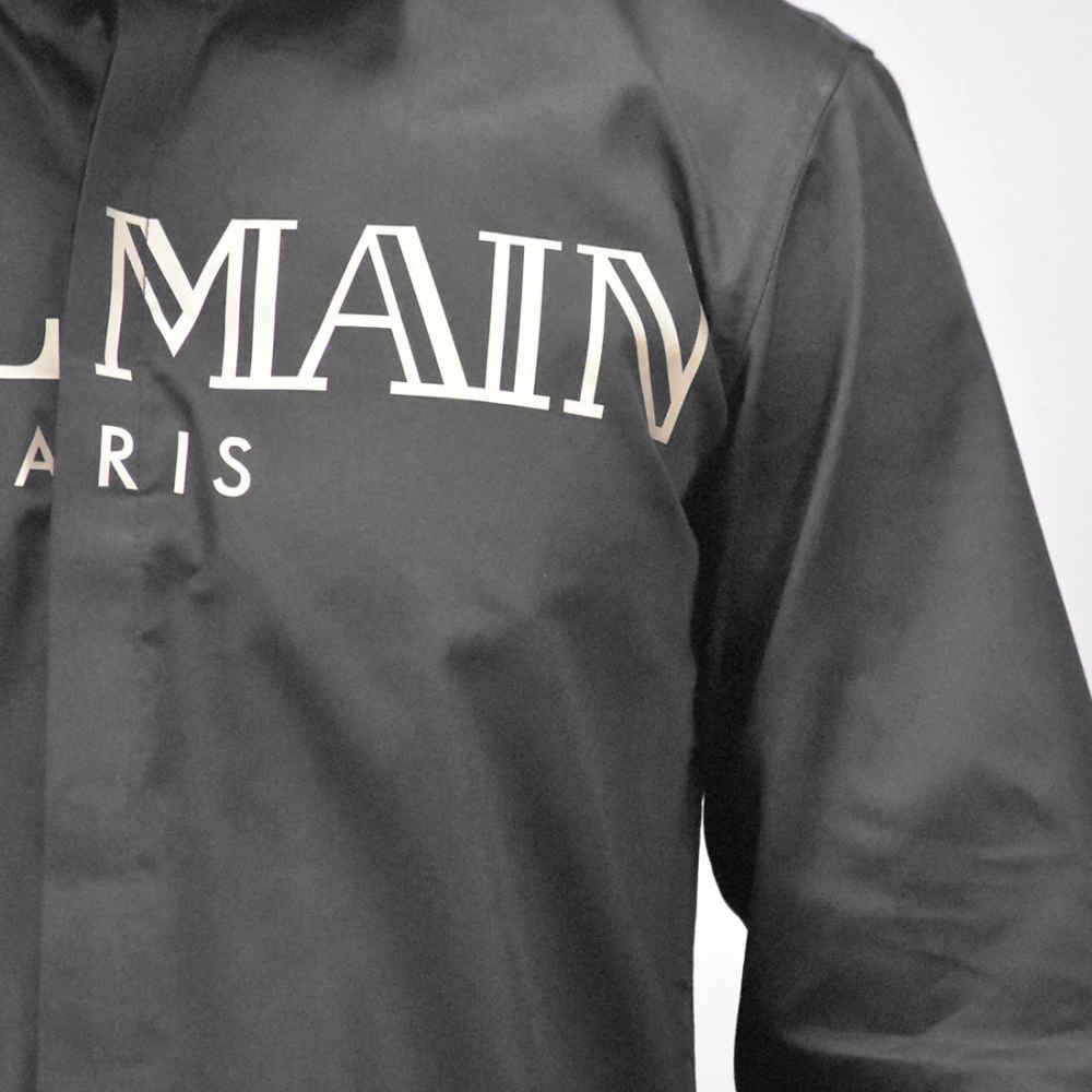 Balmain Printed Black Premium Luxury Shirt-4