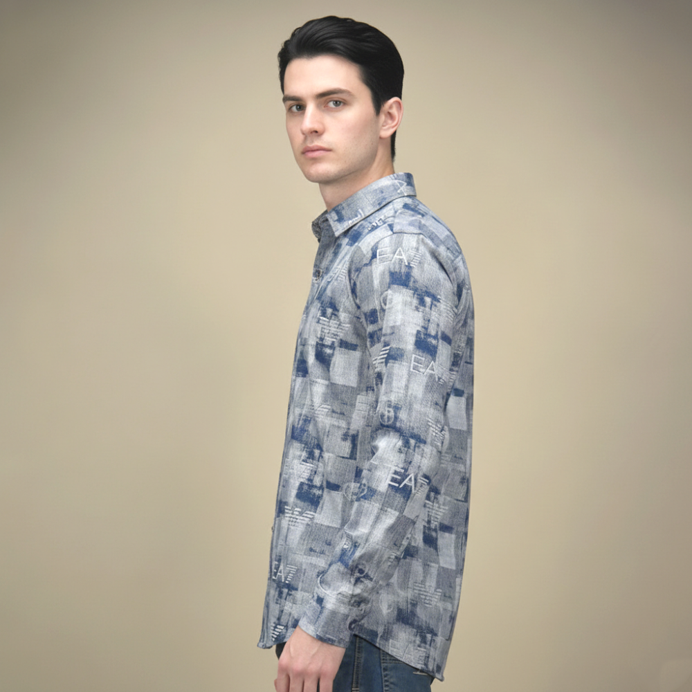 Emporio Armani Navy Blue Premium Quality Shirt-2