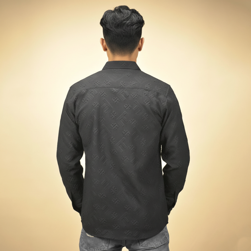 Fendi logo Print Black Premium Quality Shirt-3