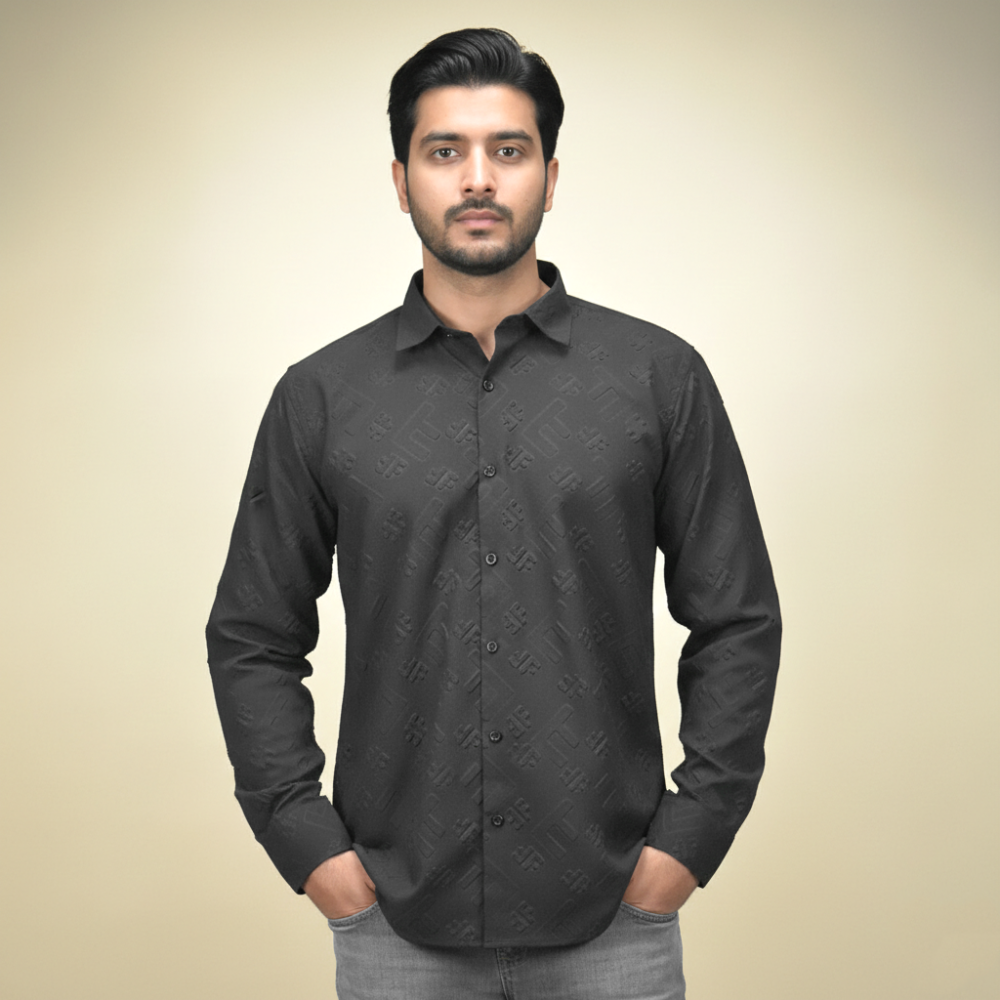 Fendi logo Print Black Premium Quality Shirt-1