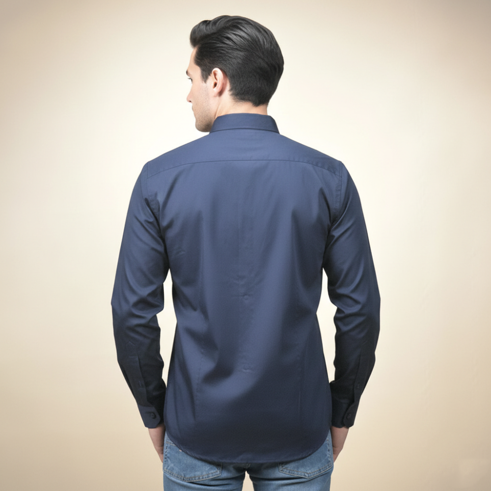 Dior Blue Premium Quality Cotton Shirt-3