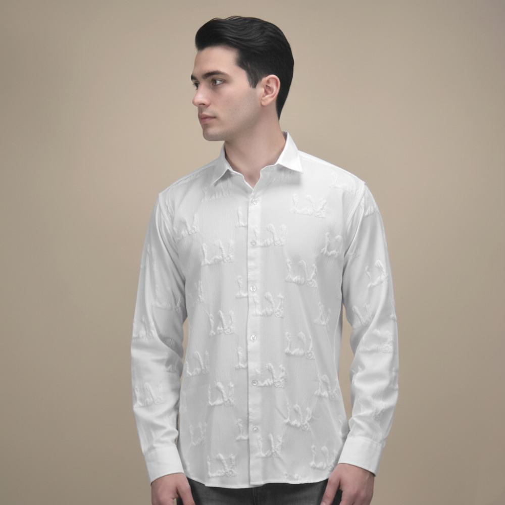 Louis Vuitton White Premium Quality Shirt-1