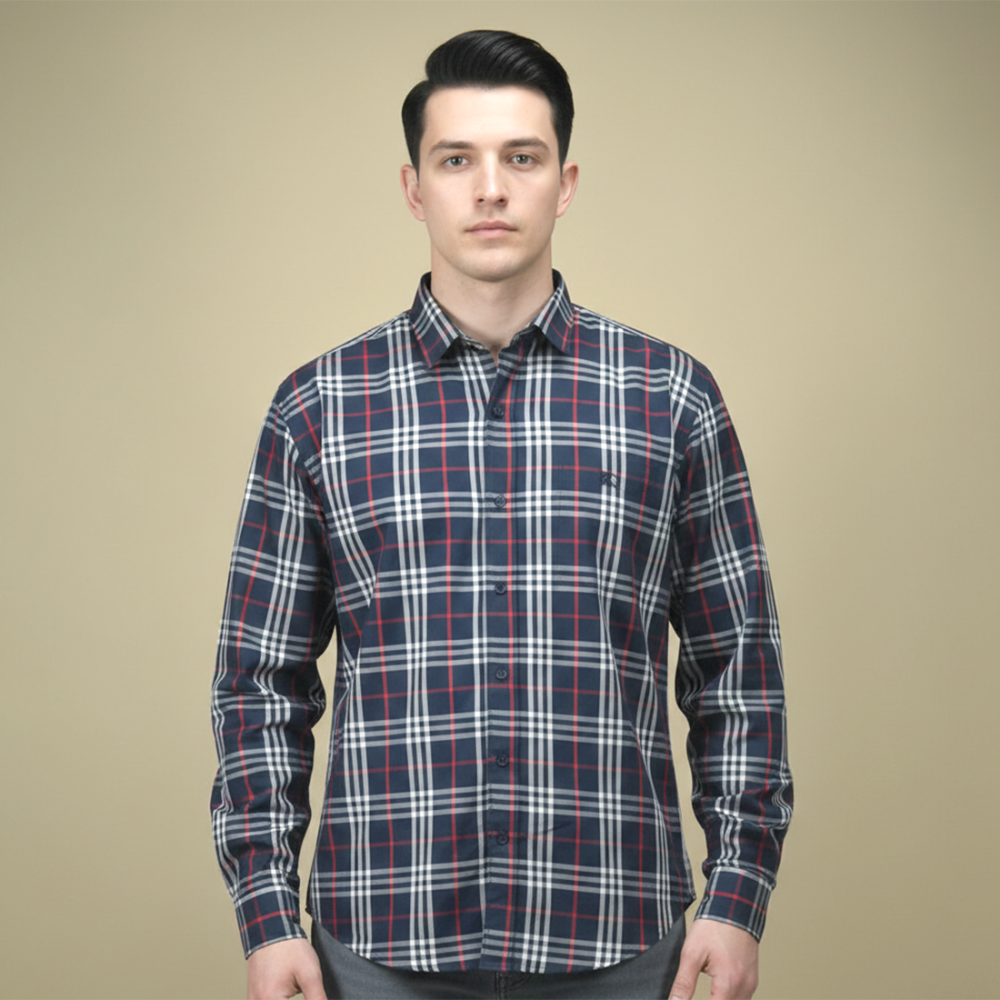 Burberry Blue Premium Quality Shirt-1