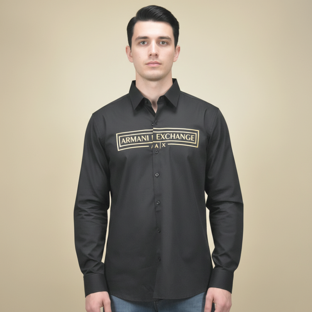 Armani Exchange Black Premium Luxury Shirt-1