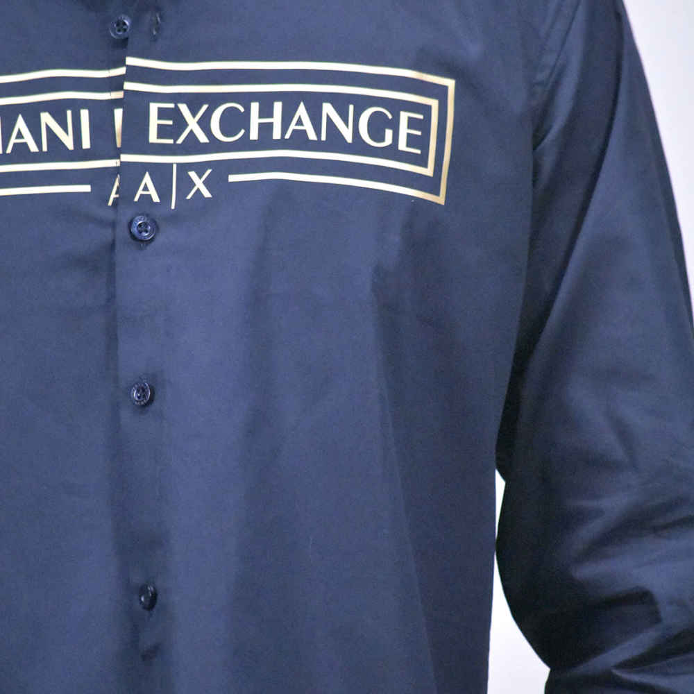 Armani Exchange Blue Premium Luxury Shirt-4