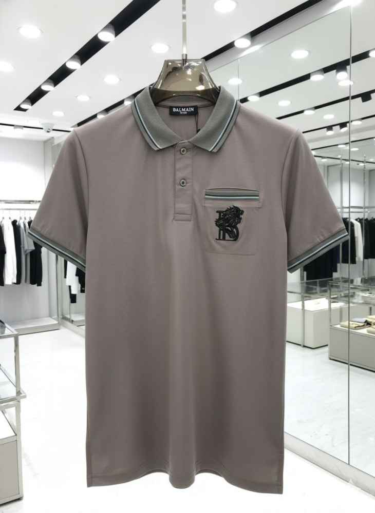 Balmain Grey Premium Quality T-shirt-thumb-0