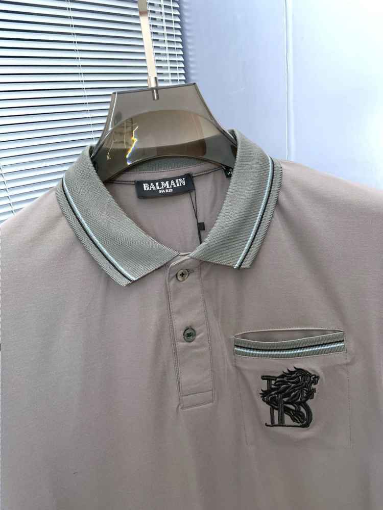 Balmain Grey Premium Quality T-shirt-thumb-3