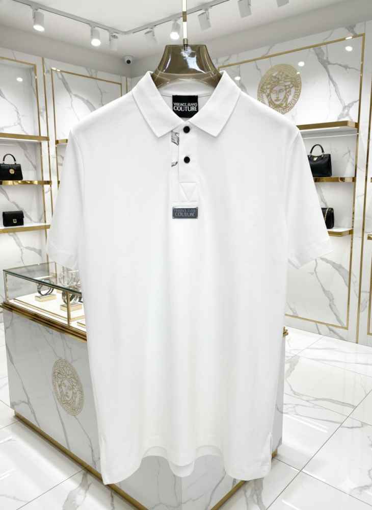 Versace White Premium Quality Polo T-shirt-1