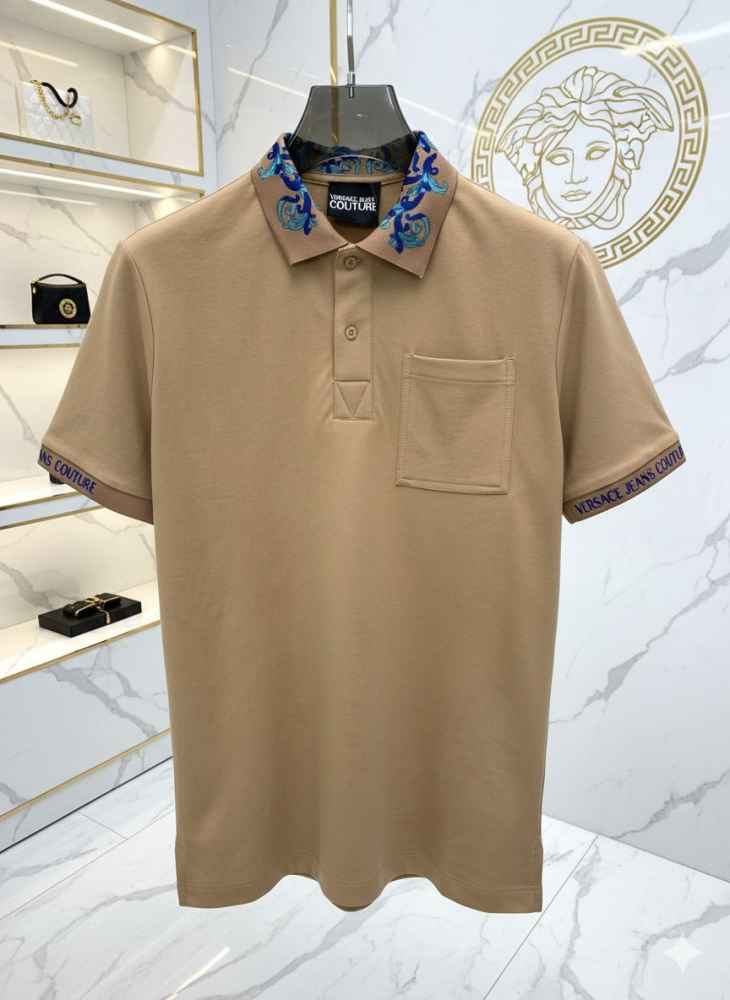 Versace Brown Premium Quality Polo T-shirt-1
