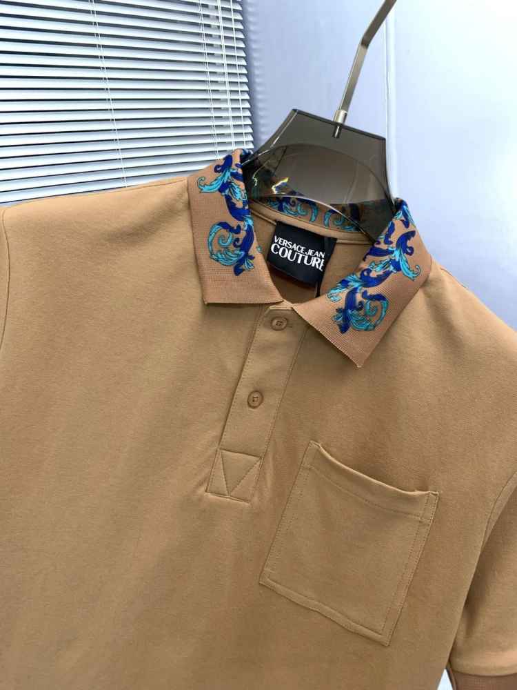 Versace Brown Premium Quality Polo T-shirt-4