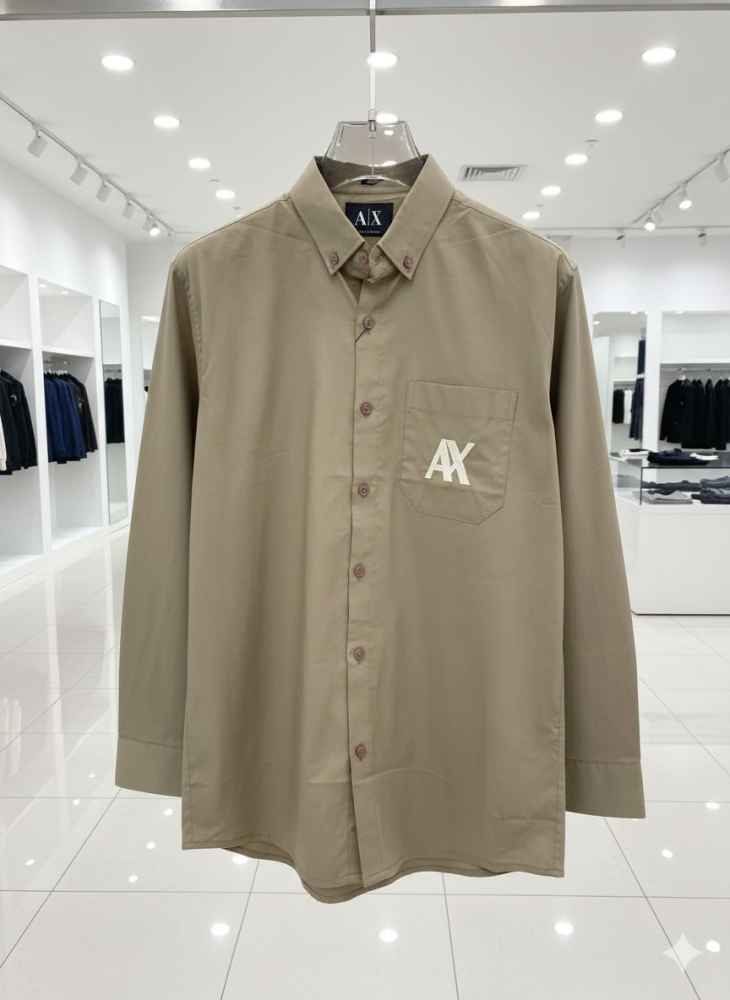 Armani Exchange Beige Premium Qualiy Cotton Shirt-1