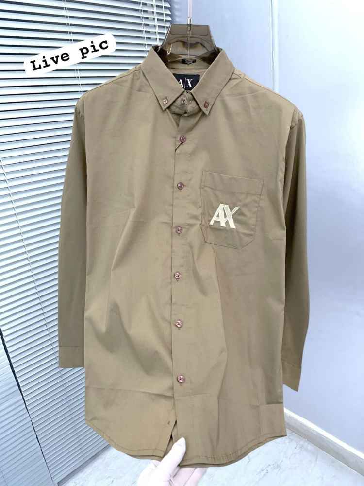 Armani Exchange Beige Premium Qualiy Cotton Shirt-3