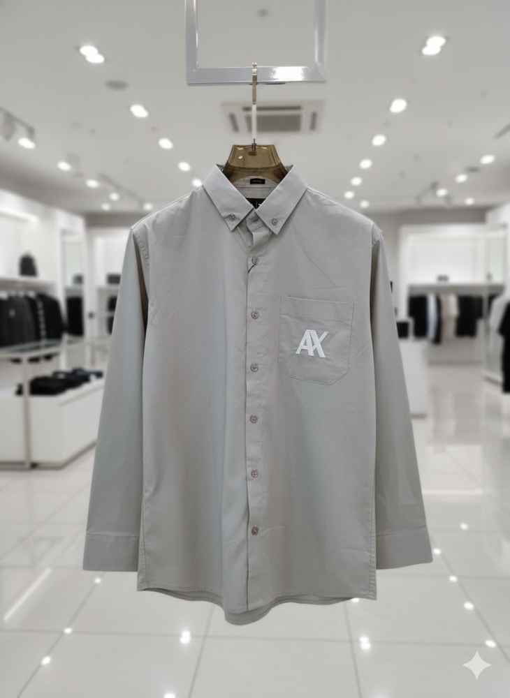 Armani Exchange Grey Premium Qualiy Cotton Shirt-1