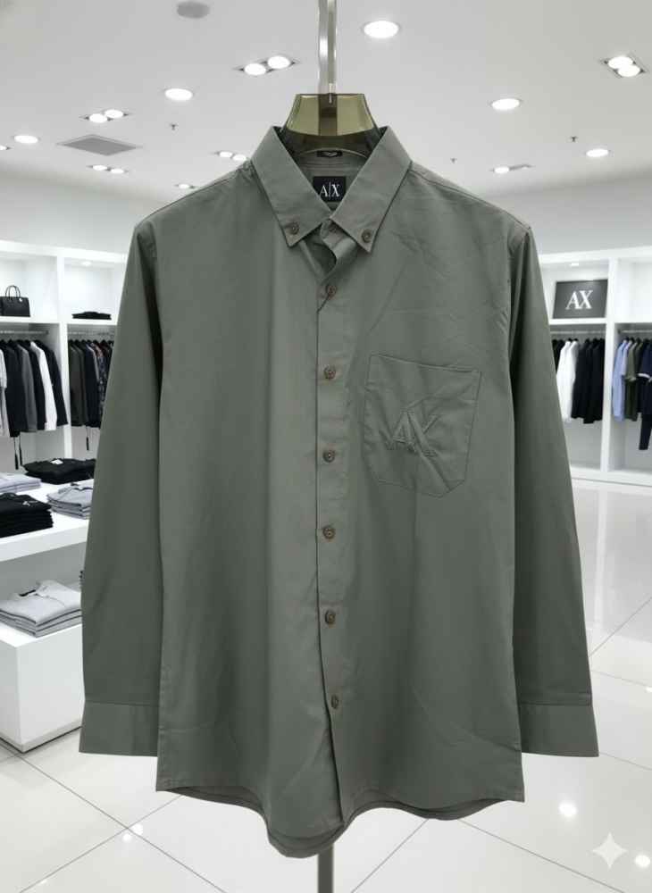 Armani Exchange Green Premium Qualiy Cotton Shirt-1