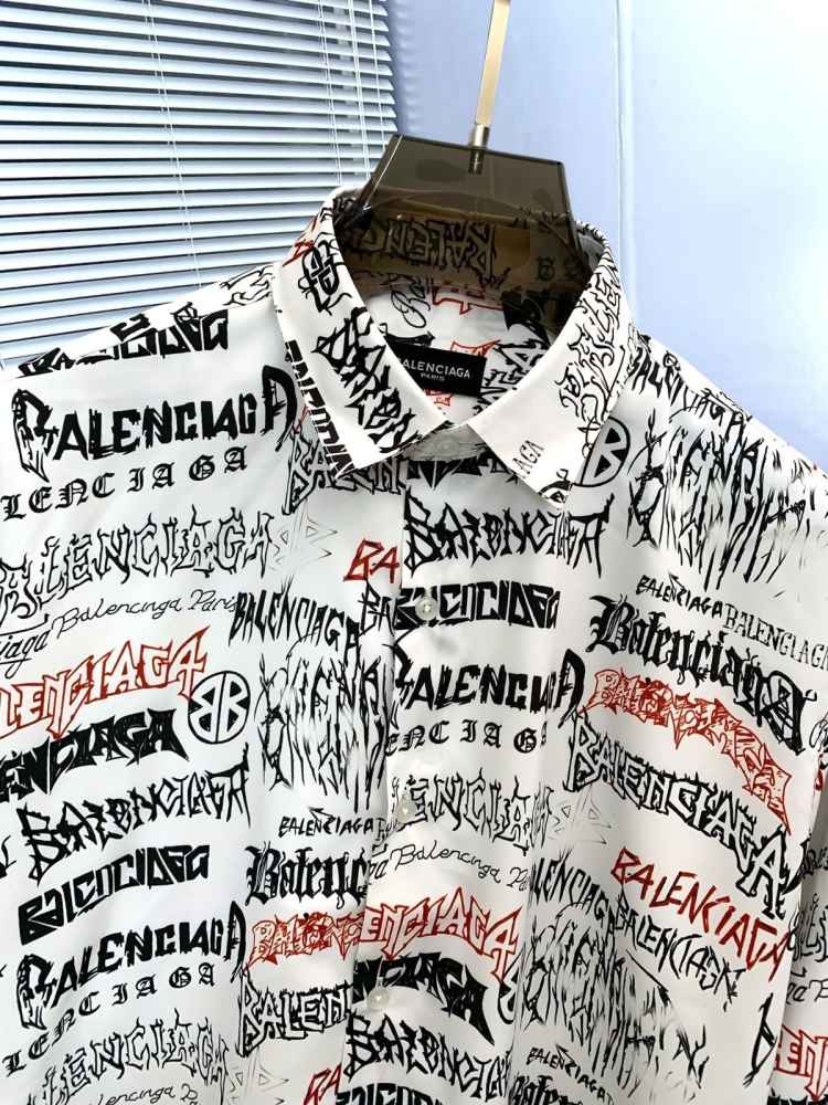 Balenciaga White Premium Quality Designer Shirt-3