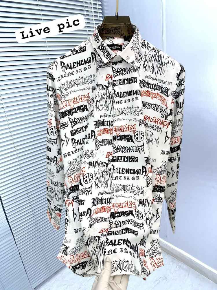 Balenciaga White Premium Quality Designer Shirt-2