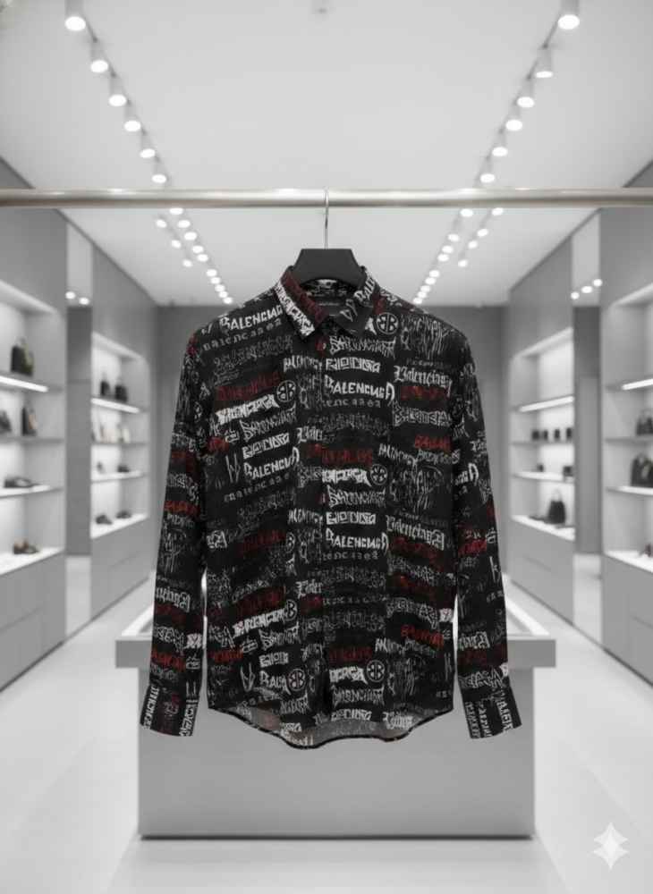 Balenciaga Black Premium Quality Designer Shirt-1