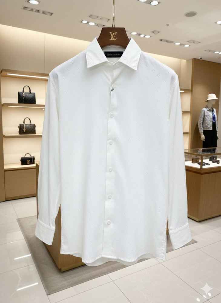 Louis Vuitton Monogram White Premium Cotton Shirt-1