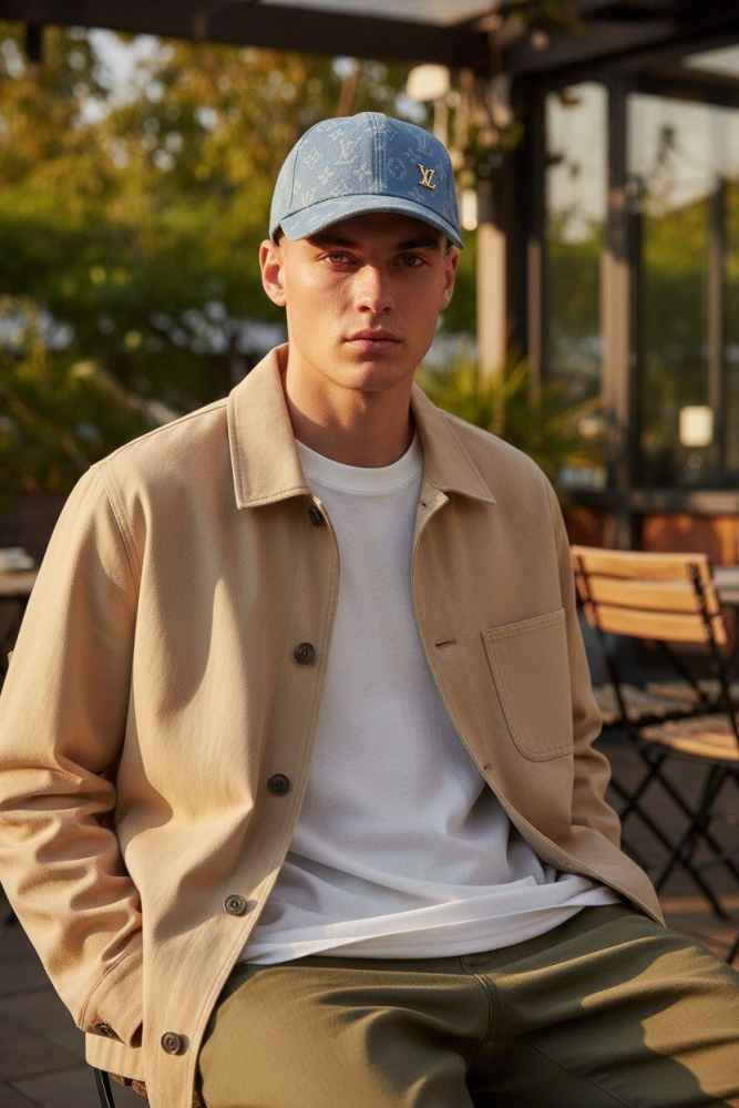 Louis Vuitton Blue Premium Quality Cap-1