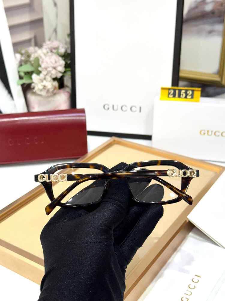 Gucci Silver Women's Sunglasses-thumb-1