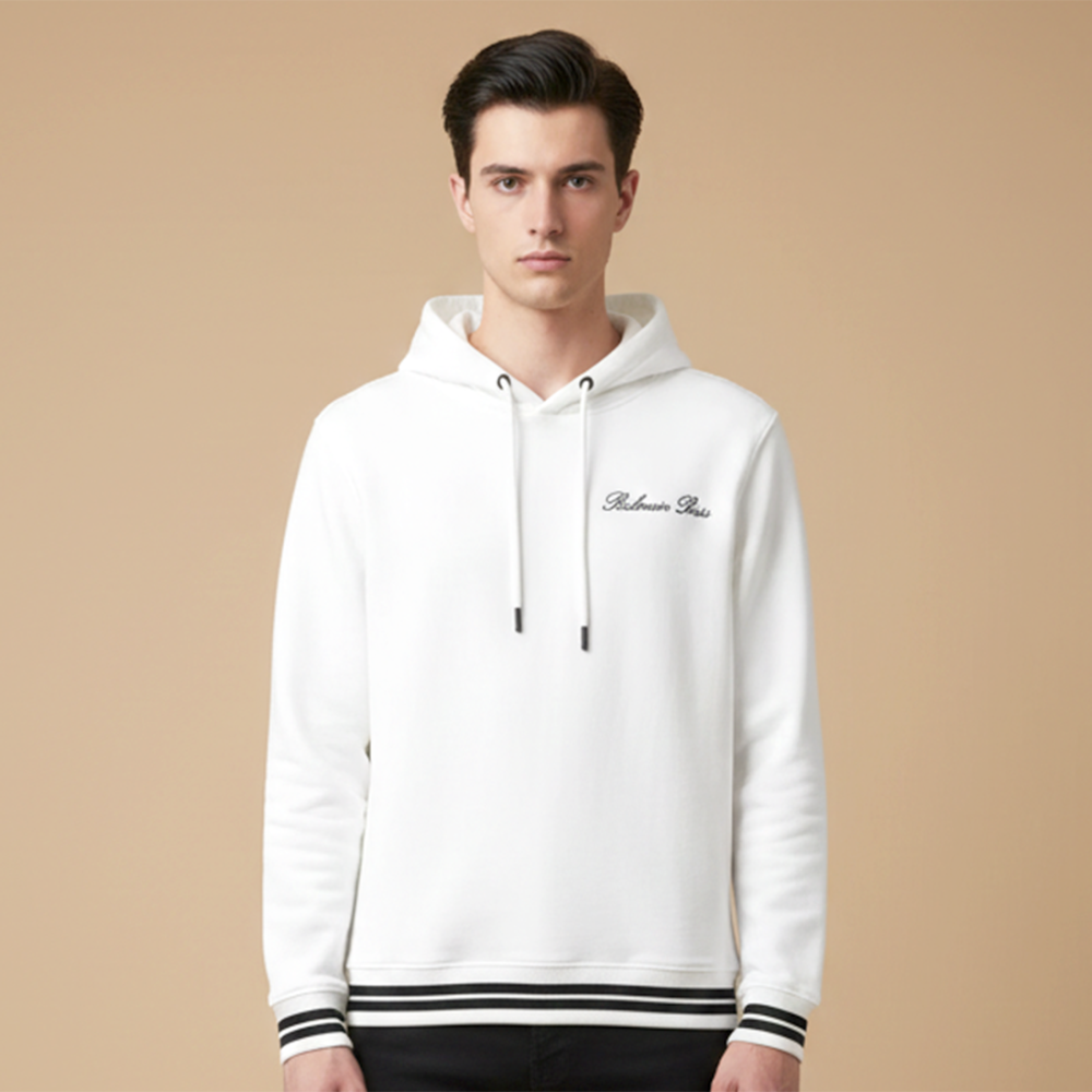 Balmain White Premium Quality Hoodie-thumb-0