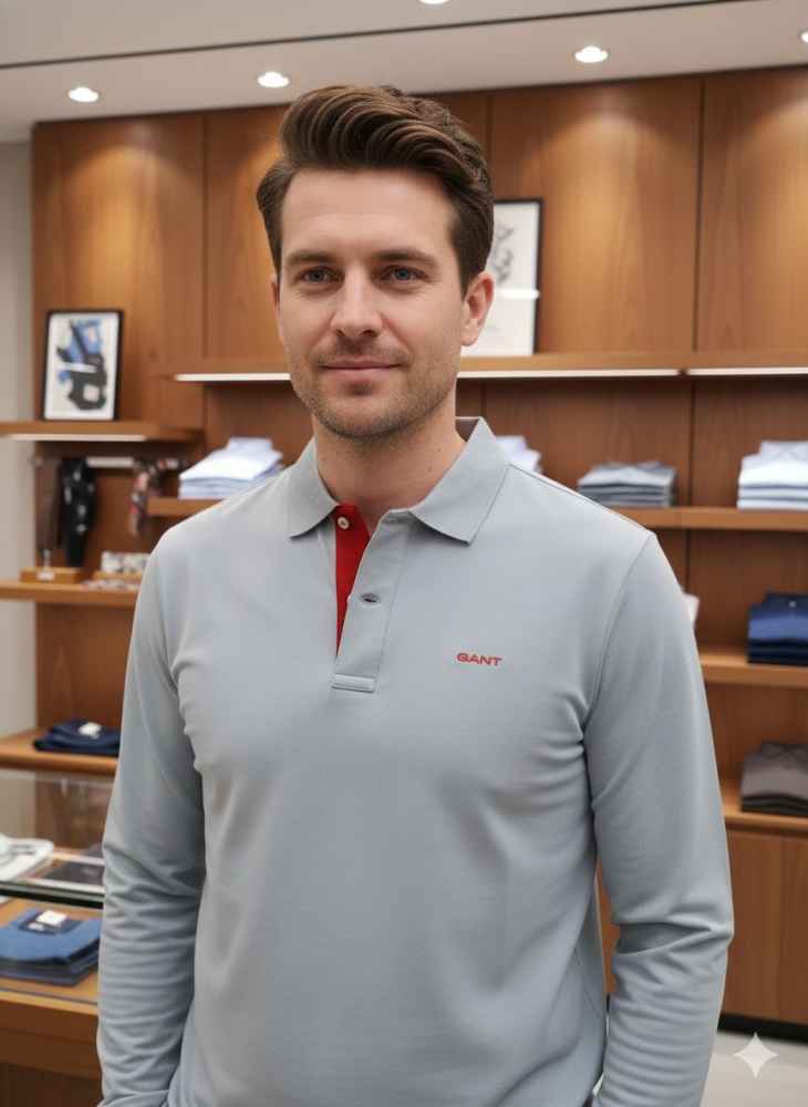 Gant Blue Premium Quality T-shirt-thumb-1