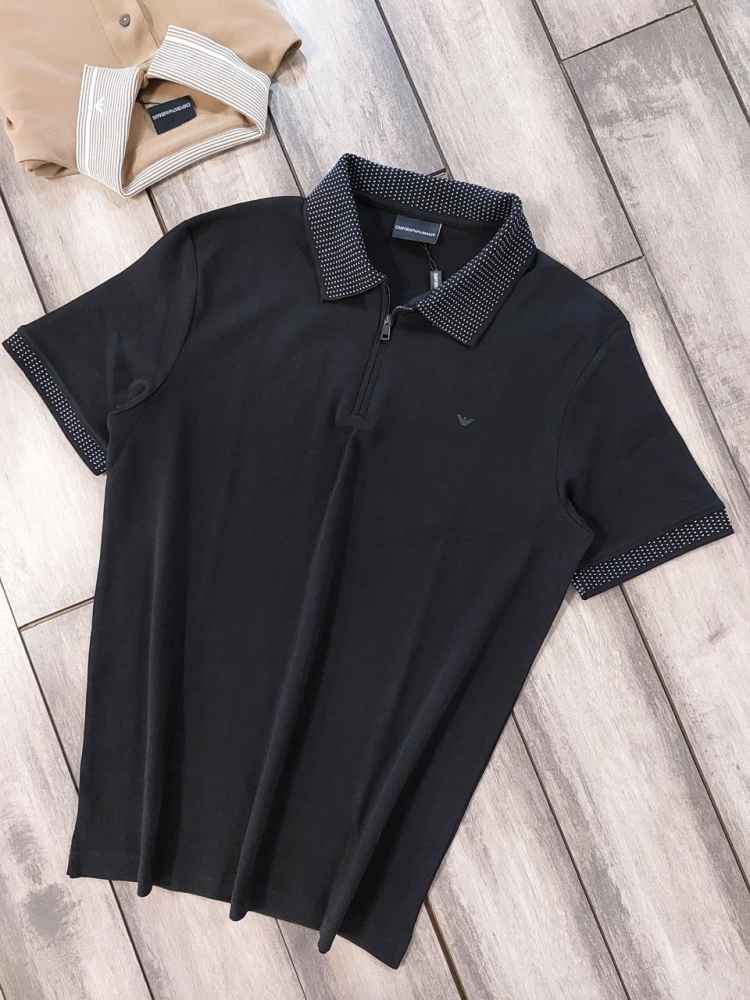 Emporio Armani Black Premium Quality Polo T-shirt-thumb-0