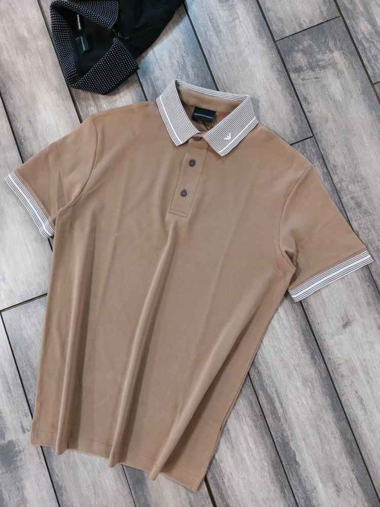 Emporio Armani Brown Premium Quality Polo T-shirt-thumb-0
